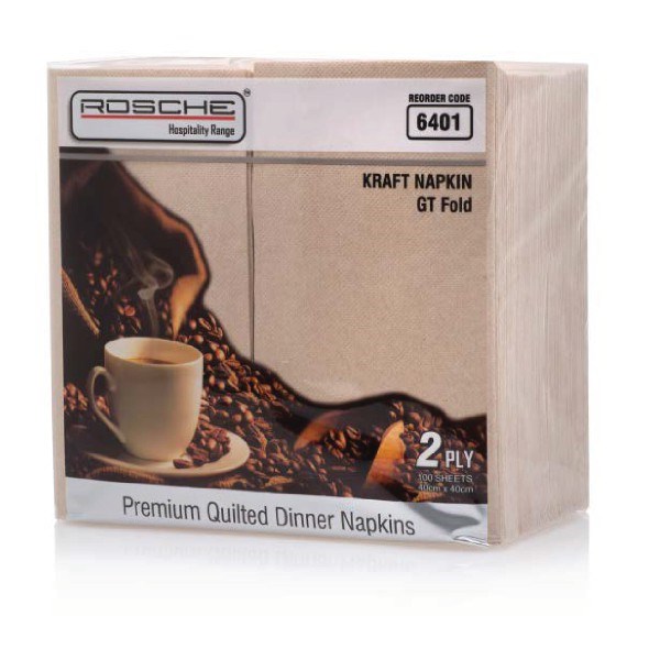 Rosche Quilted Kraft Dinner Napkin GT fold 100s